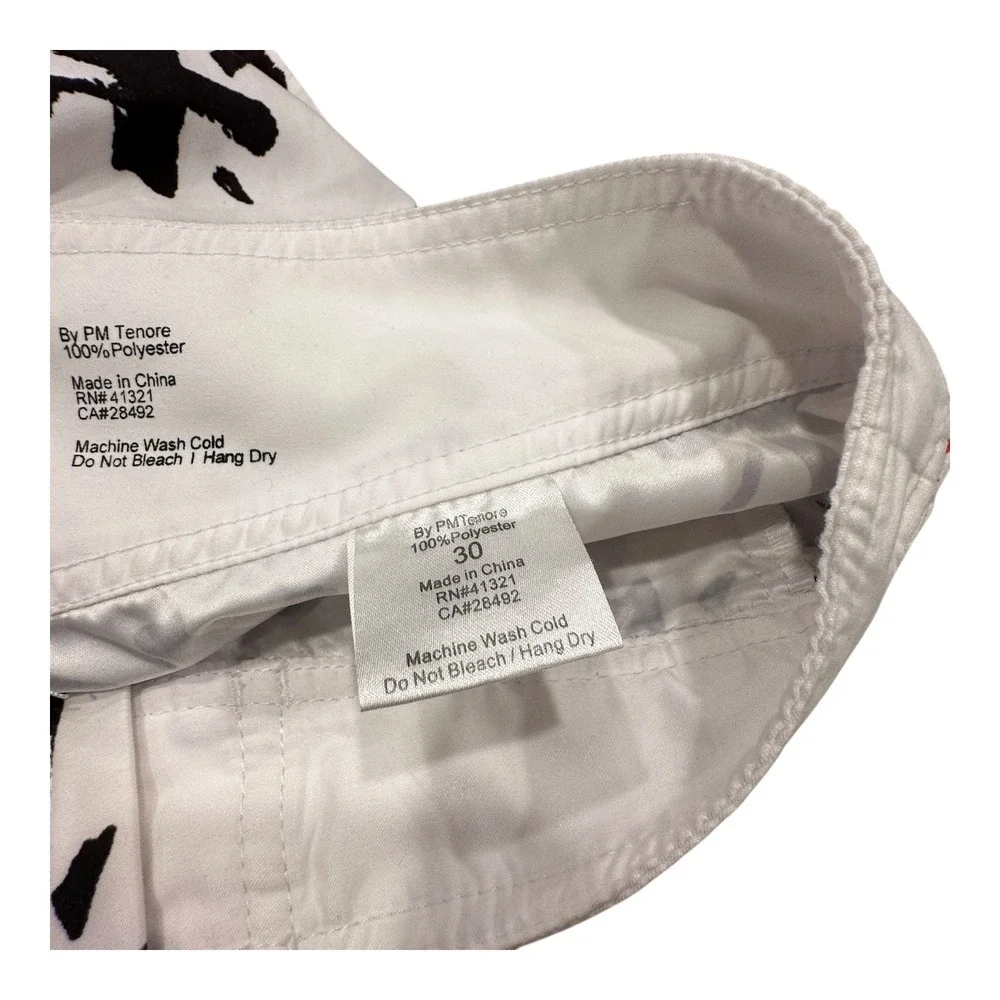 RVCA Board Shorts Mens Size 30 White‎ Cross Artist Program Network by PM Tenore
